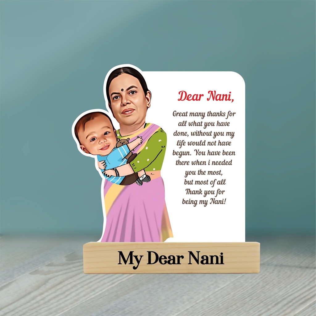 My Dear Granny Personalized Caricature Photo Stand