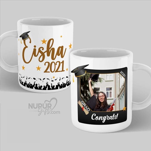 [mug31] Graduation Gift Mug with Personalized Name, Year &amp; Photo