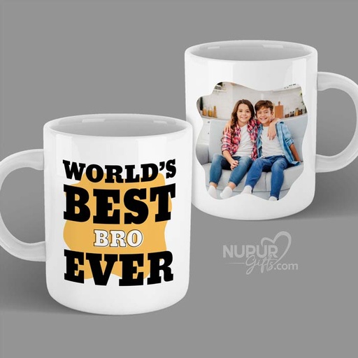 [mug33] World's Best Brother Ever Personalized Photo Mug