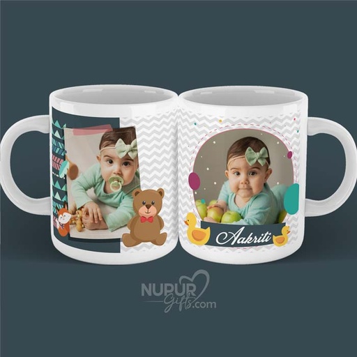 [mug46] Personalized Name &amp; Photo Mug for Babies | Kids