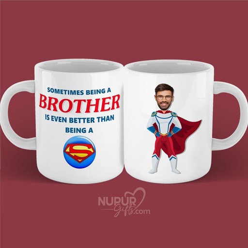 [mug47] Personalized Caricature Mug for Brother