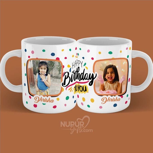 [mug49] Happy Birthday Personalized Photo Mug