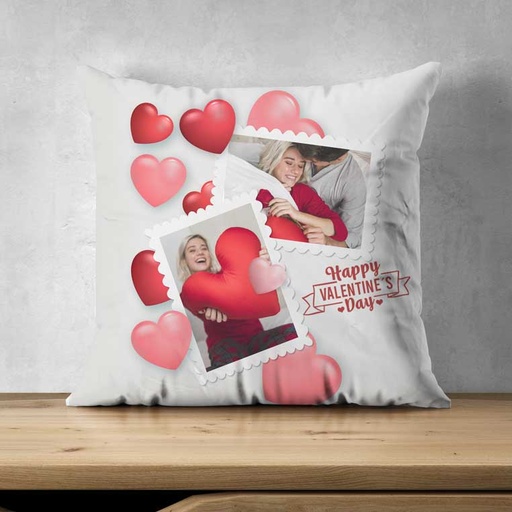 [c4] Valentine Customized Couple Photo Cushion