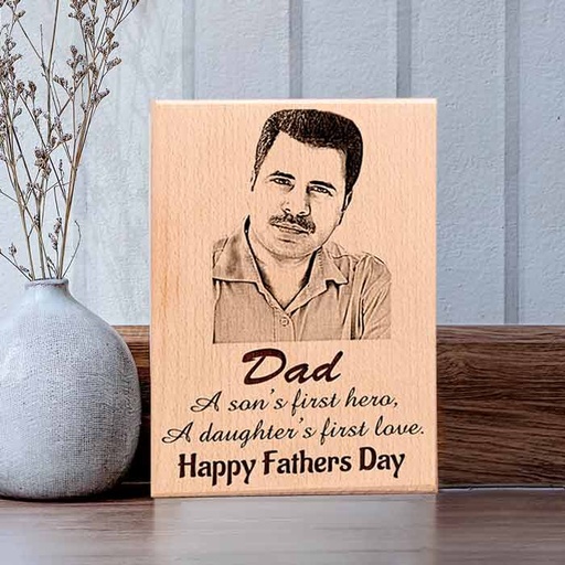 [eg2] Engraved Wooden Customized Photo Frame For Father