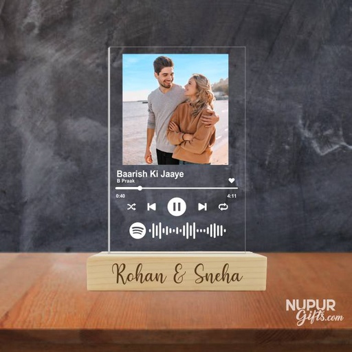 [ac1] Spotify Acrylic Personalized Music Plaque Photo Frame