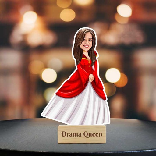 [cari37] Queen / Princess / Drama Queen Personalized Caricature Photo Stand