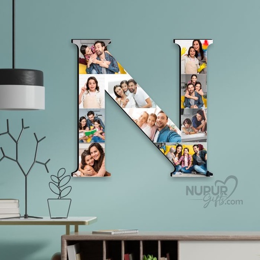 Wooden Letter Covered with Your Photos | Great Personalized Gift to Save Many Memoriesbhai