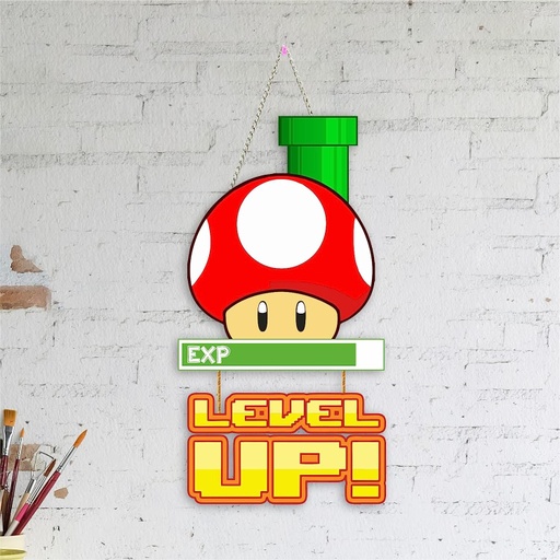 [HD11] “Mario EXP” Wall Decoration/Bedroom Hangings/Gaming Room/Home Decor/Gamer Quotes/Gaming Decor