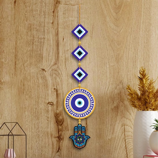 [ED4] Evil Eye&quot; Hanging For House/Positive Vibes/Hamsa Hand/House Door Entrance/Offices (Multicolor)