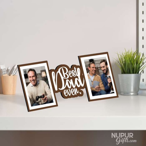 Best Dad Ever Photo Frame | Personalized Gift for Father