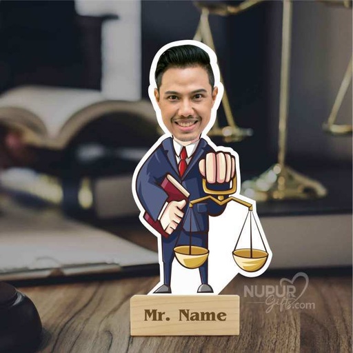 [cari1] Lawyer | Advocate Personalized Caricature Photo Stand