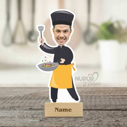 [cari6] Chef Personalized Caricature Photo Stand