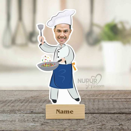 [cari8] Chef Personalized Caricature Photo Stand