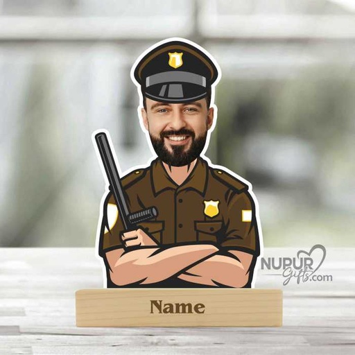 [cari24] Police Officer Big Size Personalized Caricature Photo Stand
